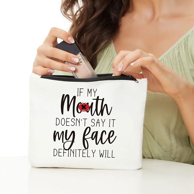 Funny Gifts for Women Makeup Bag Friendship Gifts Cosmetic Bag Zipper Pouch