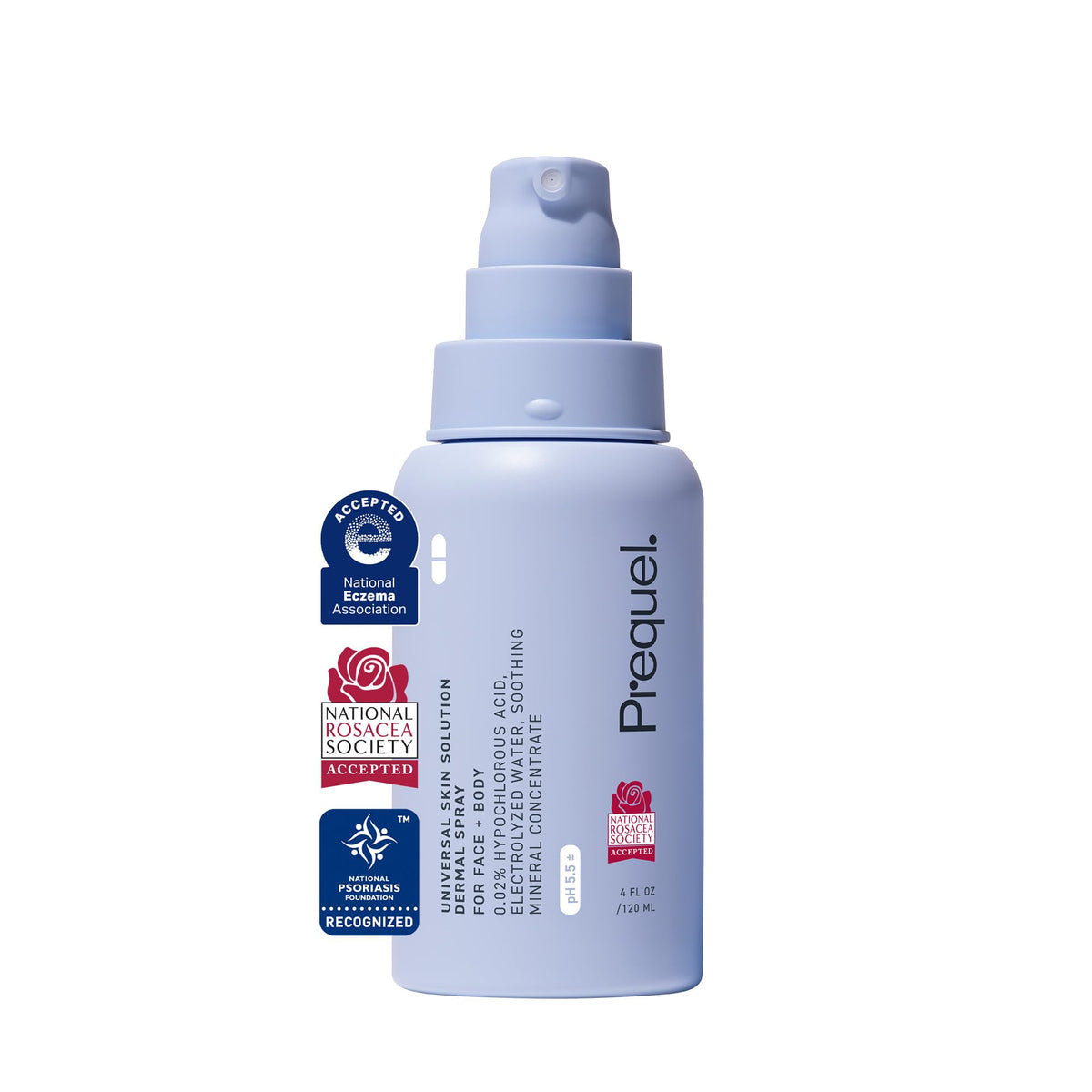 Prequel Skin Hypochlorous Acid Spray - HOCL Facial Mist Minerals 4oz