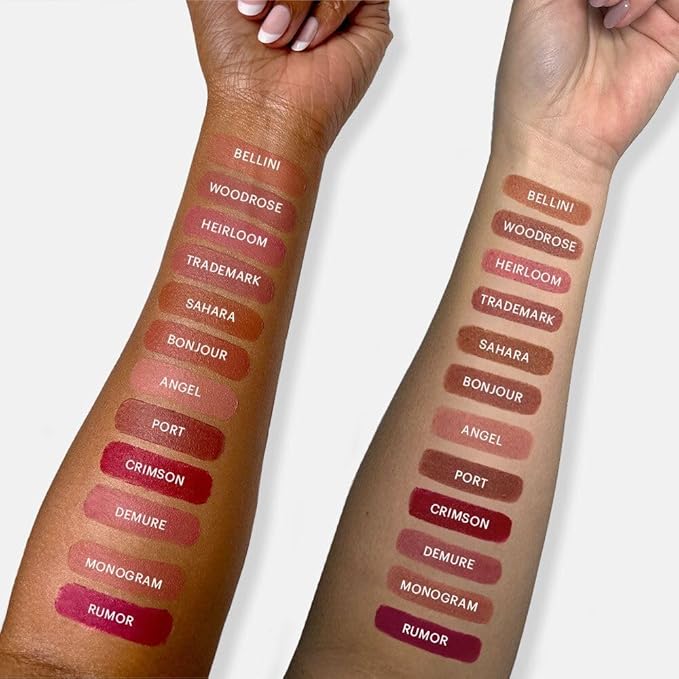 Glo Skin Beauty Suede Matte Lip Crayon (Bellini) - Longwearing Formula Stays On All Day, With Conditioning Shea Butter + Mango Seed Oil for a Velvety Smooth Finish