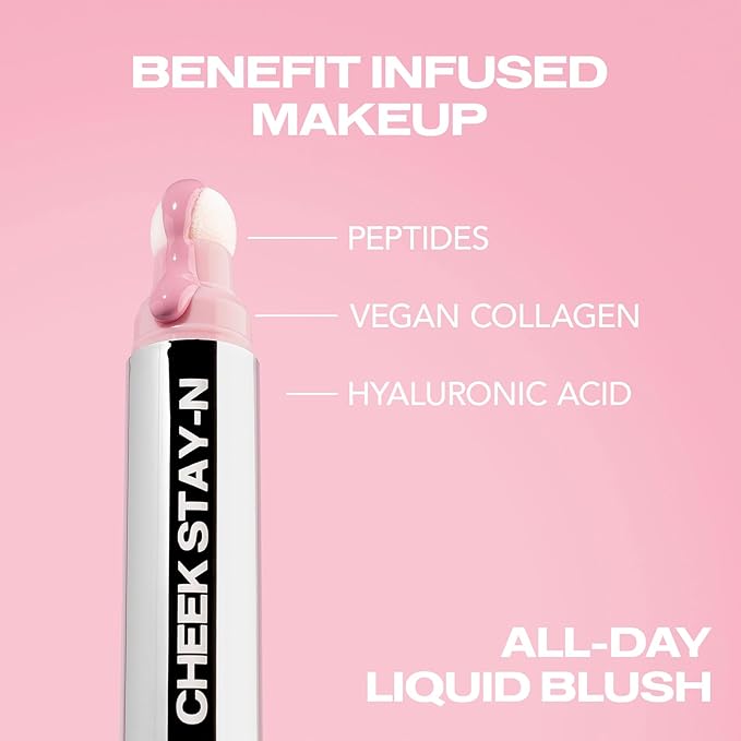 Sacheu Cheek STAY-N Liquid Blush, Dewy Finish, I'm Cute