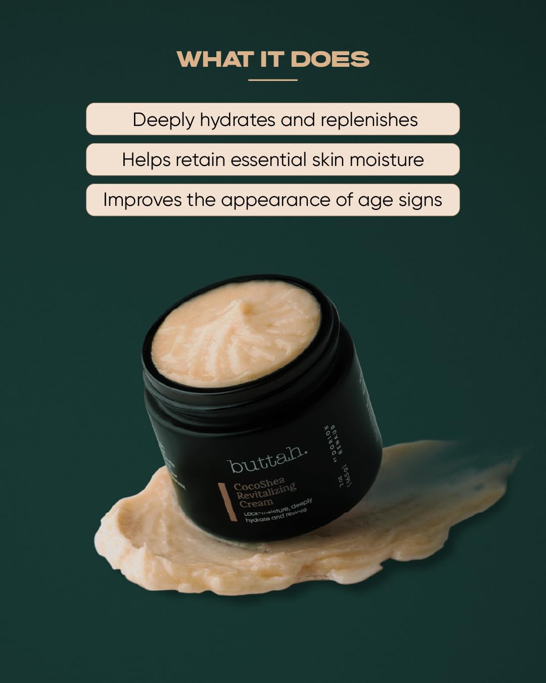 Buttah Skin CocoShea Revitalizing Cream 2oz - Rich Skin Barrier Moisturizer Cream - Best Face Moisturizer for Dry Skin - Moisturizer for Glowy Skin - Black Founded Skincare
