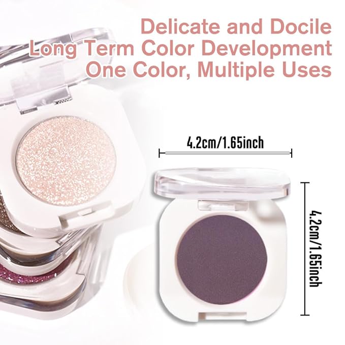 HHLTOH Eggplant Purple Matte Single Eyeshadow, Deep Dark Mauve Plum Purple Matte Eyeshadow Palette Makeup, Neutral Powde Eye Shadow for Mature Skin, Pigmented Waterproof, Vegan & Cruelty-Free