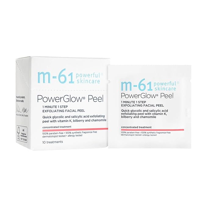m-61 PowerGlow Peel Exfoliating Facial Peel, 10 Treatments