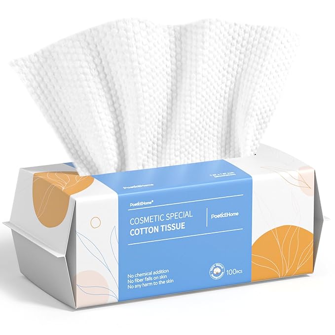 PoeticEHome Disposable Face Towels, Soft Dry Wipes, 1 Pack, 100 Count