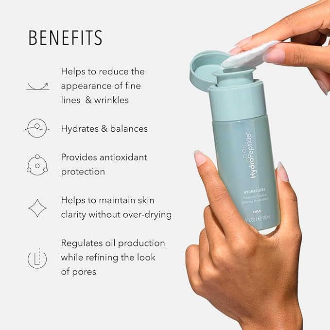HydroPeptide HydraFlora Probiotic Face Mist | Hydrating Facial Mist with Prebiotics & Probiotics | Balances Skin Barrier, Refines Pores & Refreshes Skin | 2.7 fl oz