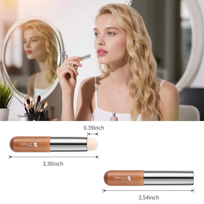 DUcare Lip Brush With Cap Lip Smudge Brush Mini Lip Makeup Brush