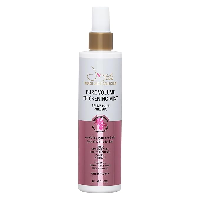 Miracle Elixir Collection Joyce Giraud Volumizing & Thickening Mist, Adds Body & Fullness, Cherry Almond Scent, 8 Fl. Oz