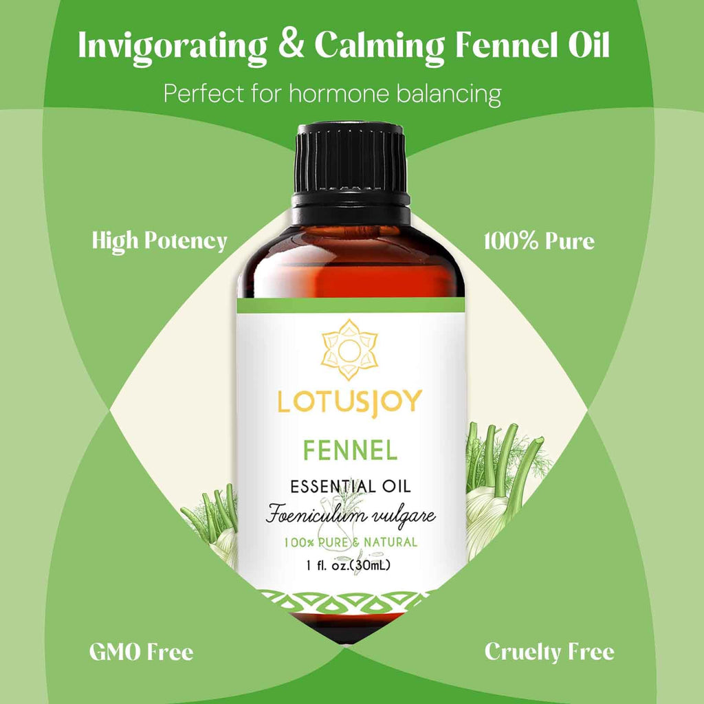 LOTUSJOY Fennel Essential Oil, 100% Pure, 1 Oz