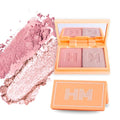 Haute Minute Makeup Blush + Brighten Highlighter Duo, Mini Lightweight Blendable Shimmer Blush, High Pigmented Makeup Powder Palettes, Cruelty Free - Call My Agent!