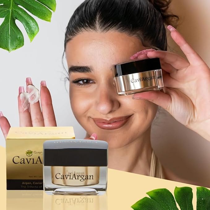 Essence of Argan Caviargan Anti-Aging Face Cream with Argan Oil, Matrixyl & Botanicals - Hydrating Moisturizer Wrinkle Cream for Reducing Fine Lines and Dullness - 1 Fl Oz