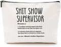 CQM Supervisor Gifts for Women Sarcastic Makeup Bag Thank You Gifts Cosmetic Bag Funny Zipper Pouch Boss Farewell Appreciation Gifts for Coworkers Mentor Manager Leader Christmas Birthday Gifts