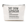 CQM Supervisor Gifts for Women Sarcastic Makeup Bag Thank You Gifts Cosmetic Bag Funny Zipper Pouch Boss Farewell Appreciation Gifts for Coworkers Mentor Manager Leader Christmas Birthday Gifts