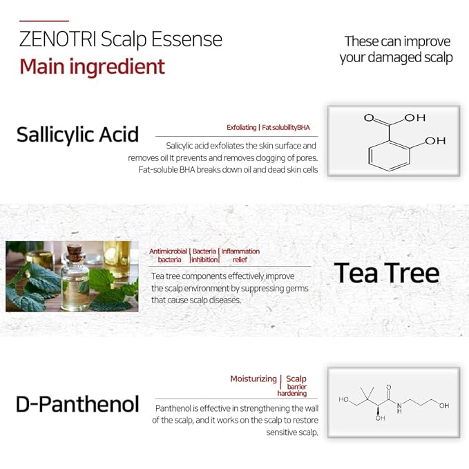 ZENOTRI Hair Care Scalp Essence | 25ml 0.85fl oz | Itchy Scalp Acne and Seborrheic Dermatitis Relief | Soothing and Nourishing