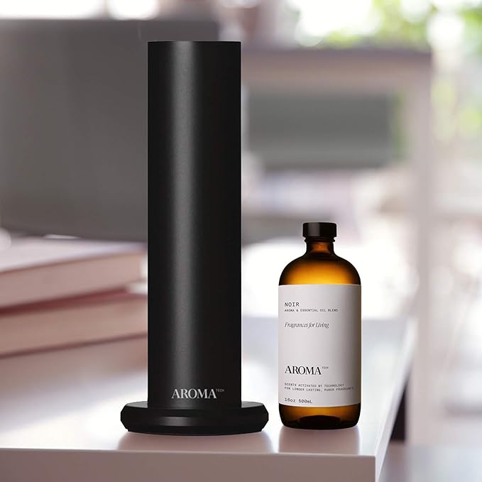 AromaTech Noir Premium Aroma Oil – Bold & Luxurious Home Fragrance with Notes of Cedarwood, Musk, Fig & Black Tea for Scent Diffusers, Cold-Air and UltraSonic Scent Machines (500 mL)