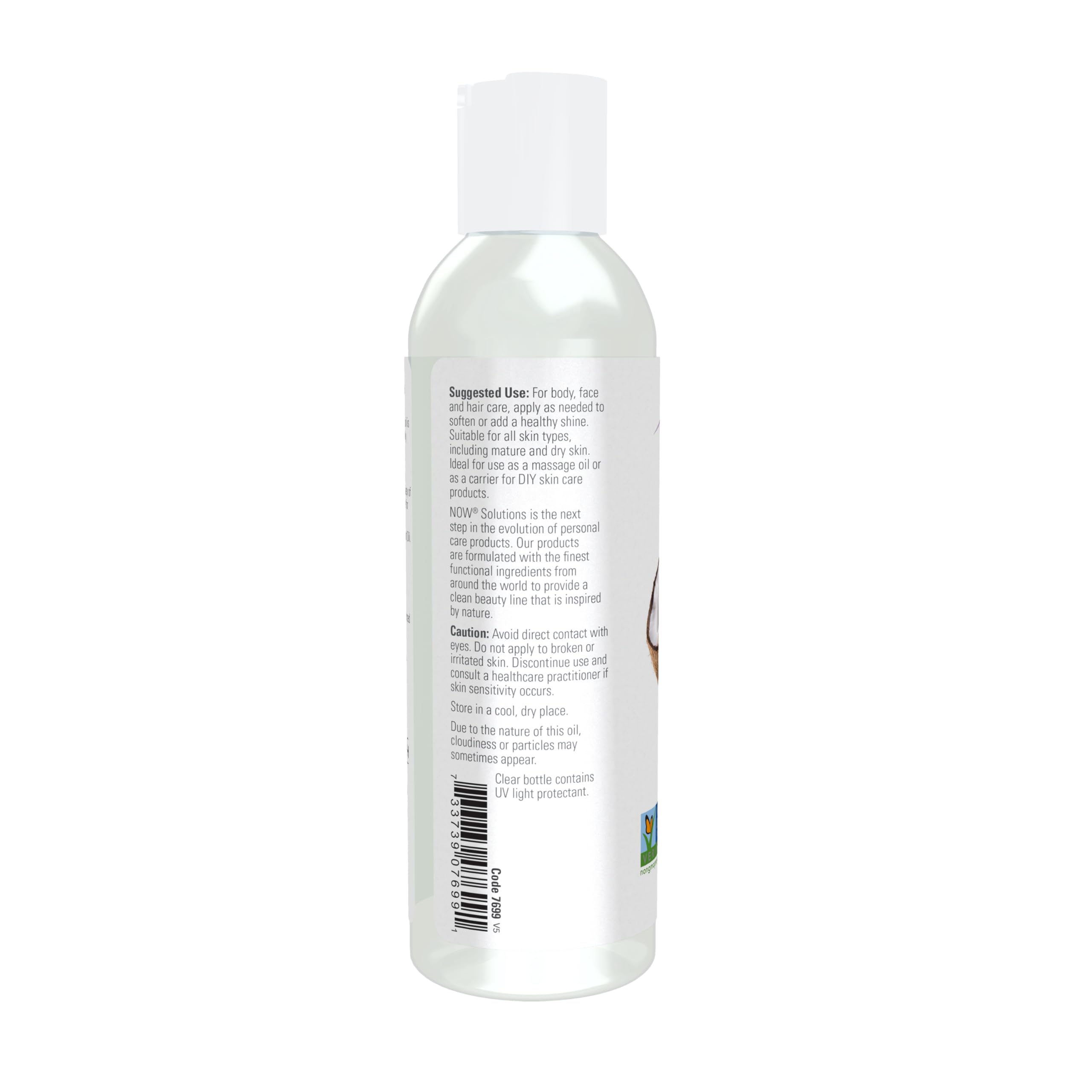 NOW Foods Solutions, Liquid Coconut Oil, Light and Nourishing, Promotes Healthy-Looking Skin and Hair, 4-Ounce
