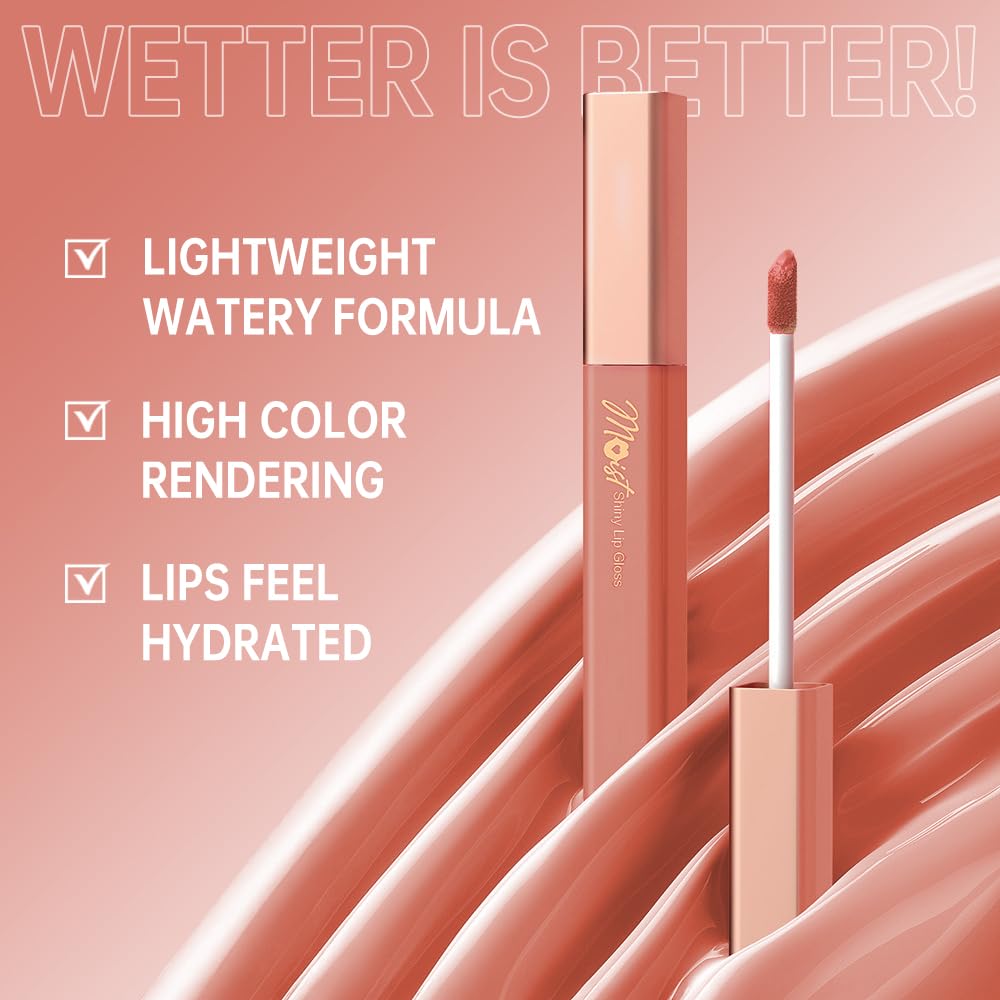 FERLYHR 12 Colors Lip Gloss Set, High-Shine Waterproof Collection, Long Lasting Moisturizing Formula with Mirror Finish, Adult (2#, 1 Count (Pack of 1))