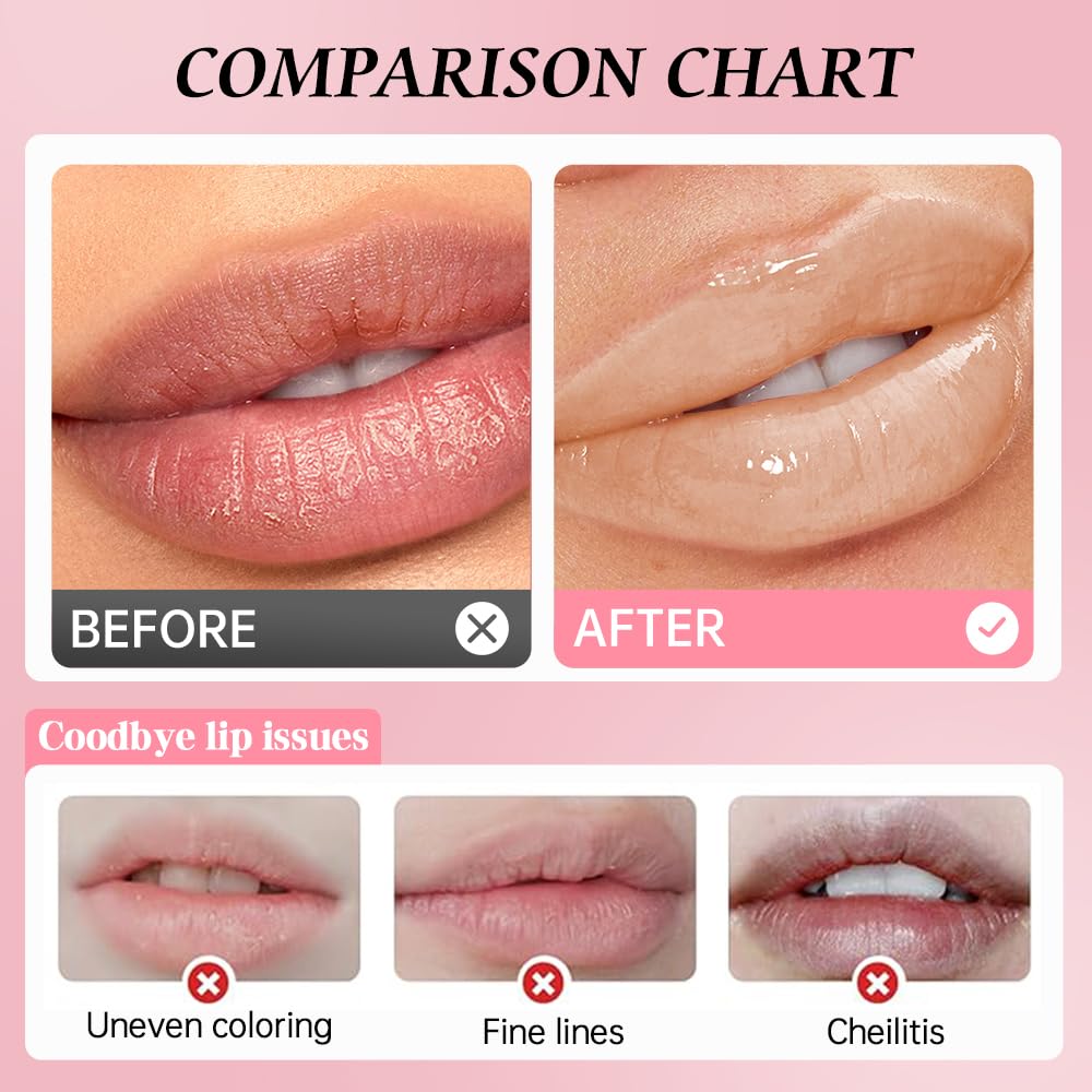 Houksouml Color-Changing Lip Balm, Moisturizing Hydrating Tinted Lip Balm for Dry Lips, Long-Lasting Nourishing Lipstick, Glossy Lip Tint, Lip Care for Smooth, Soft Lips.1#