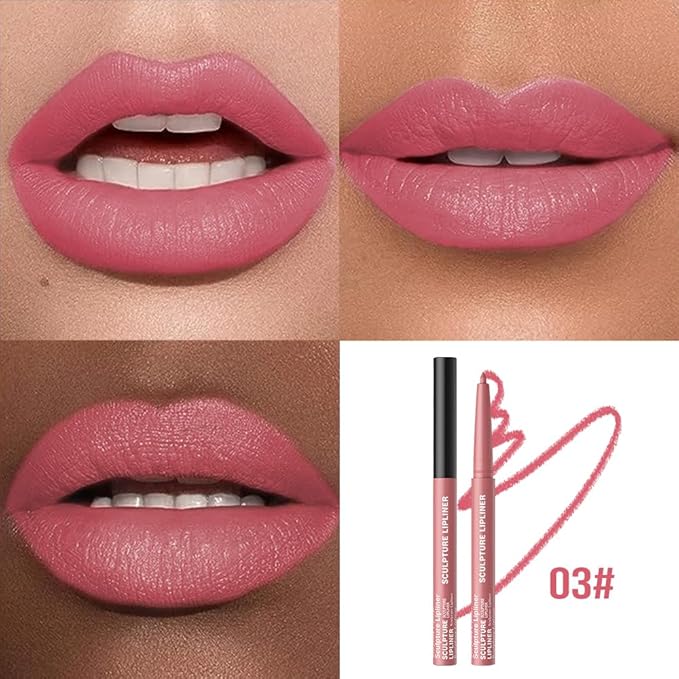 Hxssll 12 Colors Matte Lip Liner Pencil – Long Lasting Waterproof Lip Liner, Smudge Proof Transfer Proof Lip Pencil, High Pigment Lip Makeup for Defining & Filling Lips (03#, 1PCS)