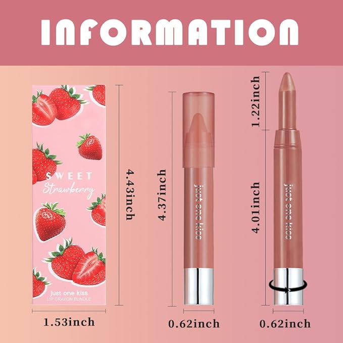 mekuel 2Pcs Maroon & Orange Hydrating Cream Lipsticks Lip Crayon for Women, Natural Moisturing Lipstick Lip Liner Crayon Set for Ombre Shades, Matte Creamy Lips Stick Nourishing Lips Balm Set, C