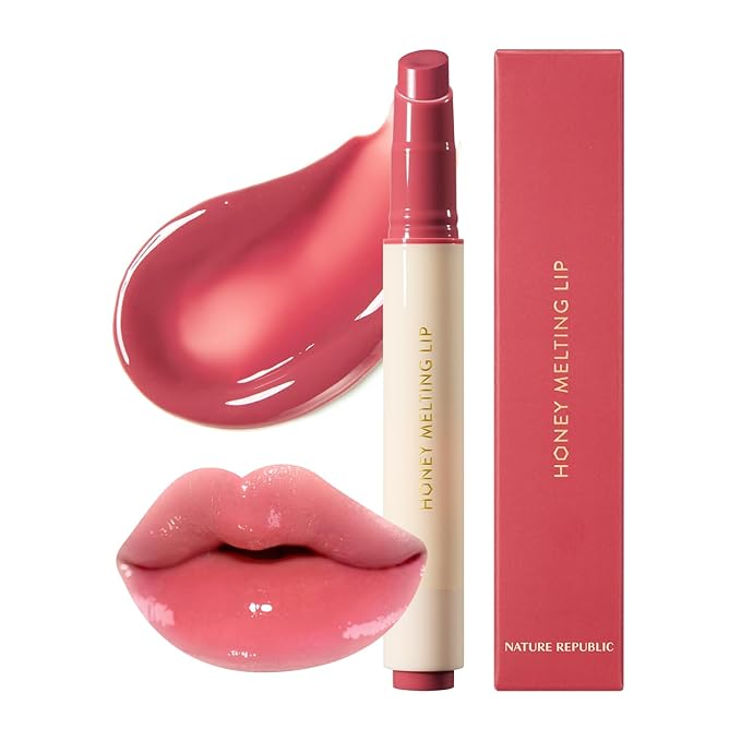 Nature Republic HONEY MELTING LIP (03 BERRY) | SOFT LIP STICK, Hydrating Gloss, Moisturizing balms, Sheer tint, Shine & Glowy Finish, korean make up