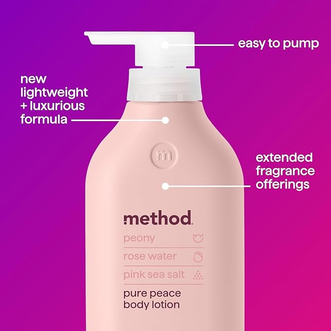 method Body Lotion, Pure Peace, 24hr Moisture, 14 fl oz