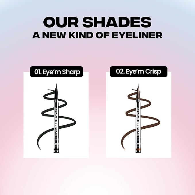 Sacheu Liquid Eyeliner STAY-N, Longwear, Smudge-Proof, Eye’m Sharp, Black