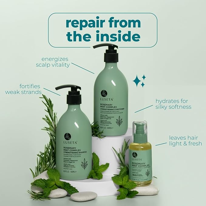Luseta Rosemary Mint Hair Care Set for Thin Hair, Strengthening，Refreshing