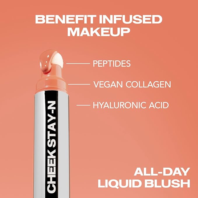 Sacheu Cheek STAY-N Liquid Blush, Dewy Finish, I'm Playful