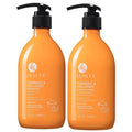 Luseta Volumizing Shampoo and Conditioner Set for Thin Fine Hair - Thickening & Plumping with Turmeric & Collagen, Lightweight Body Building for Flat Limp Hair, Sulfate-Free (2 x 16.9oz)