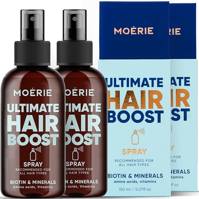 Moerie Hair Growth Serum Spray for Men and Women, Hair Loss Solution with Biotin and Rosemary, Thickening Serum for Hair Regrowth and Thinning Hair - Ultimate Scalp and Growth Care