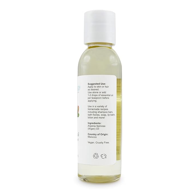 Argan Oil Refined 100% Pure Natural Carrier Oil for Skin Hair 4 fl oz
