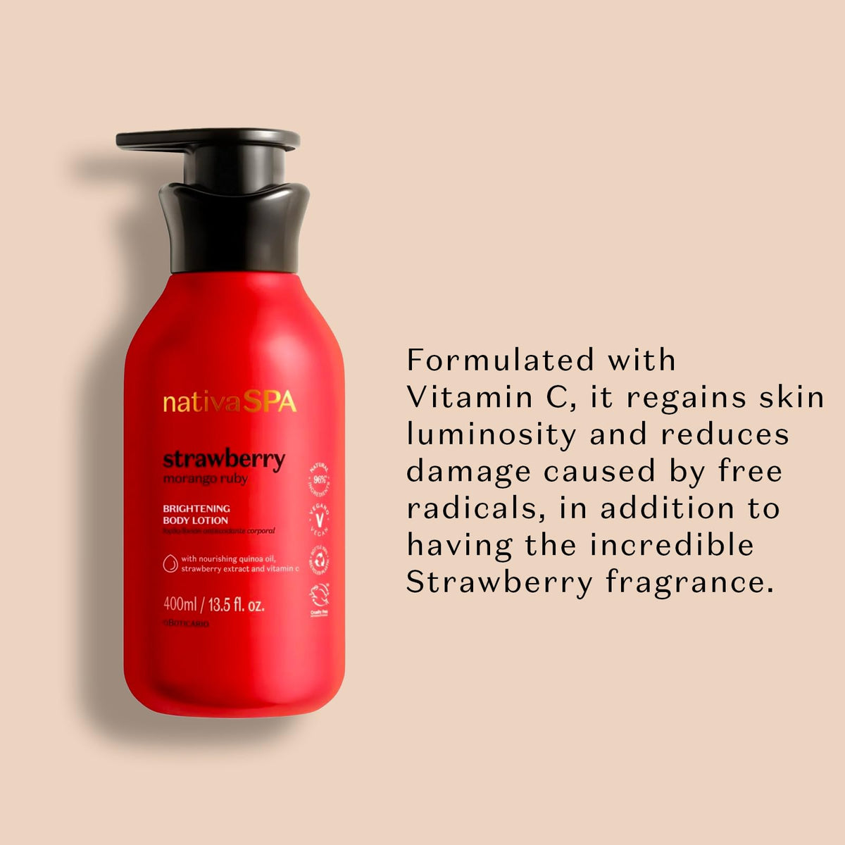 Nativa SPA Ruby Strawberry Hydrating Body Lotion, 13.5 oz