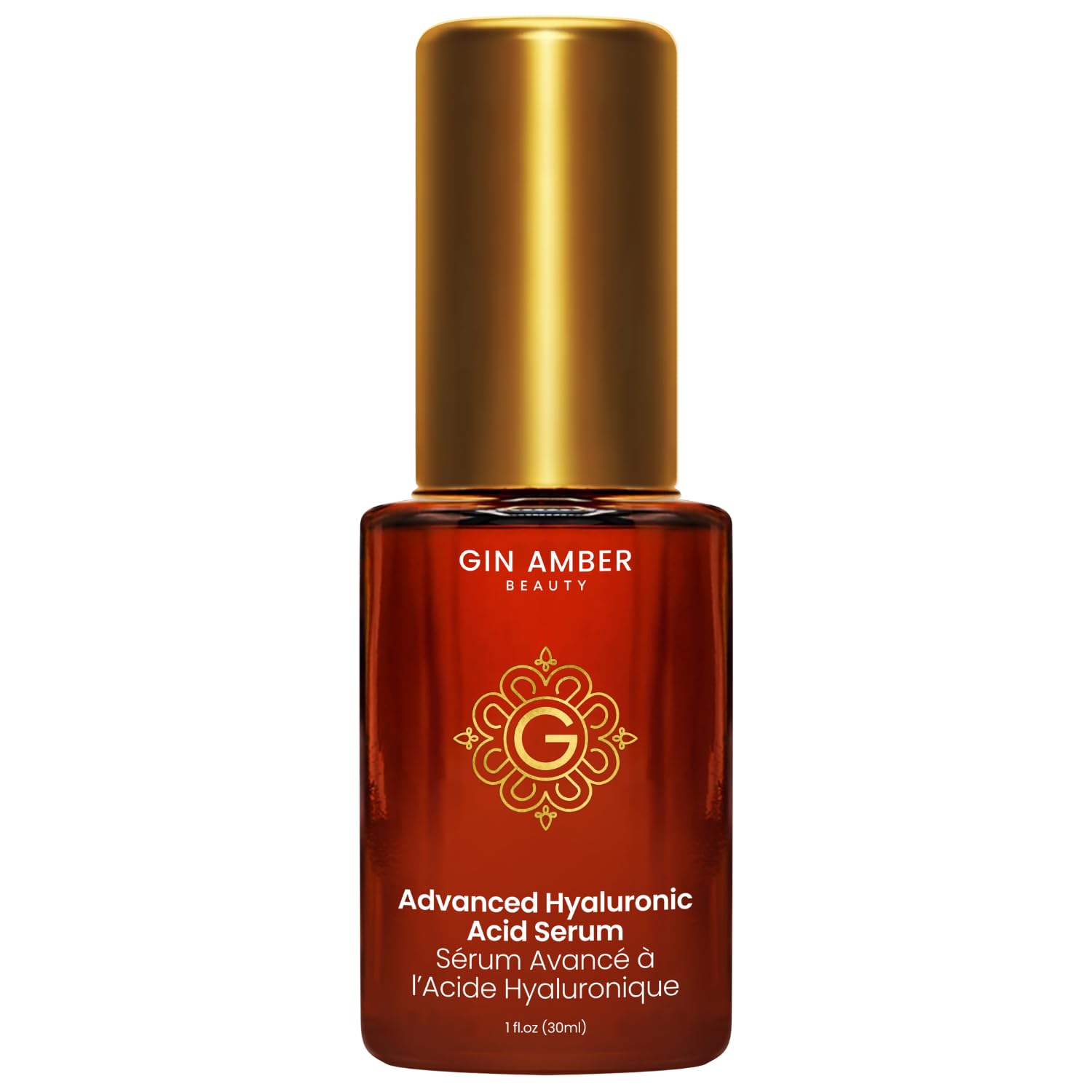 Gin Amber Beauty Hyaluronic Acid Serum - Hydrating Facial Serum, 1 fl oz