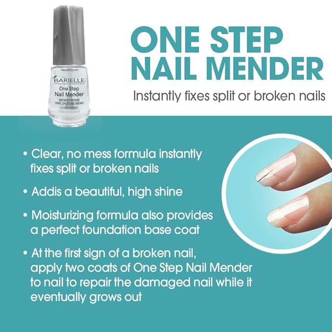 Barielle One Step Nail Mender.47 oz. - Repairs Split, Chipped and Damaged Nails Clear