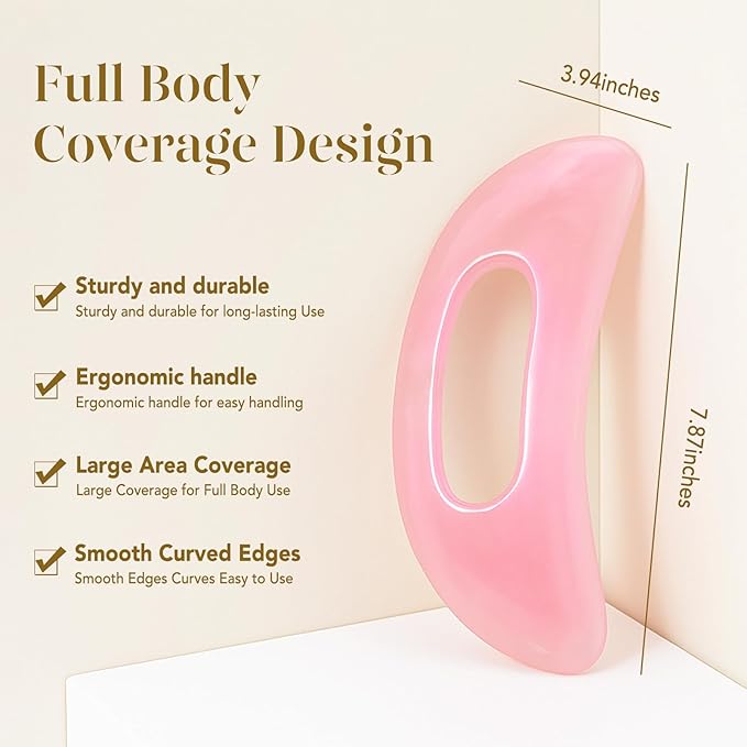 BAIMEI IcyMe Resin Body Gua Sha Tool for Skin Care,Large Easy-Grip & Smooth