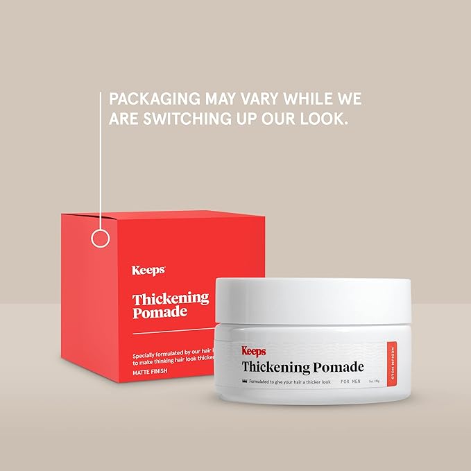 Keeps Thickening Pomade for Men, Travel Size, 3 Oz