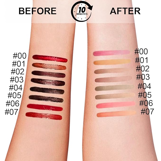GLSFACE 3 Colors Peel Off Lip Liner with Tweezer Kit, Rich Color Matte Finish Lip Tint Stains Makeup Set for Women, Long Lasting, Waterproof, Smudge Proof, For All Skin Types (#2, #3, #4)