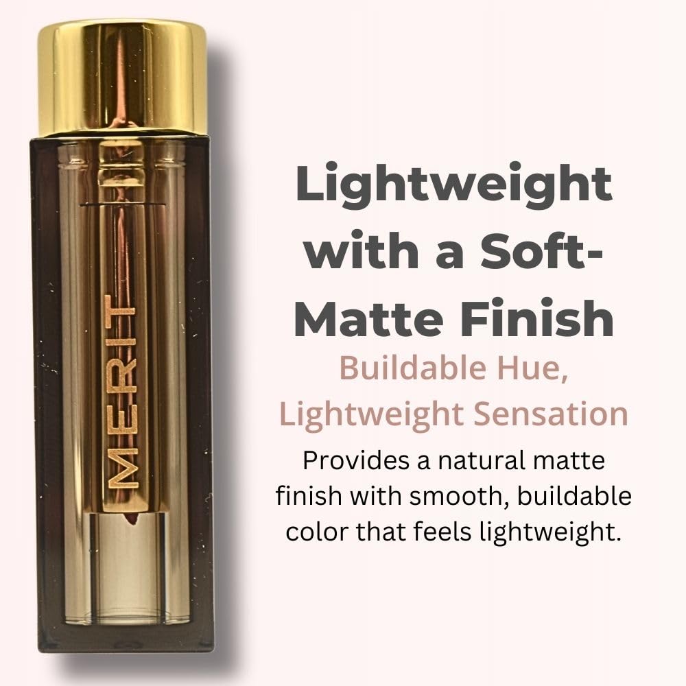 Merit Signature Lip Lightweight Matte Lipstick - 0.10 oz / 3 g (Antibes (soft peach), standard)