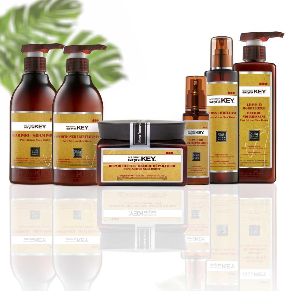 Saryna Key Hair Repair Serum Oil, Shea Butter, Frizz Control, 1.87 Fl Oz