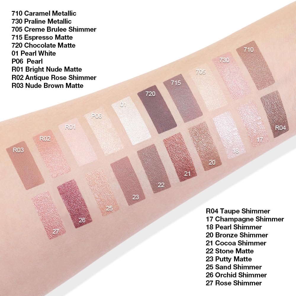 CAKAILA Single Cream Eye Shadow,Chocolate Nude Matte Natural Monochrome Eyeshadow Palette,Waterproof,Long Lasting Naturing-Looking,Vegan & Cruelty-Free,720