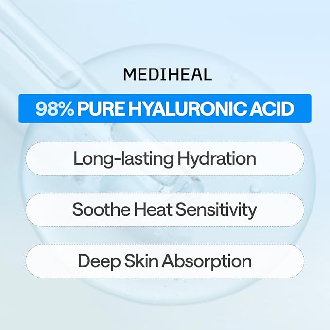 MEDIHEAL Hyaluronic Acid Essential Face Sheet Mask, Deep Hydration (10ea)