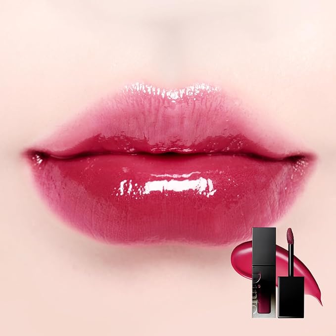 DINTO Blur-Glowy Lip Tint (223 Amor Fati) – Dewy Finish Glowy Korean Lip Tint, Long Lasting All Day Stain, Cool Raspberry Pink, Vegan & Cruelty-Free, 0.11 fl oz
