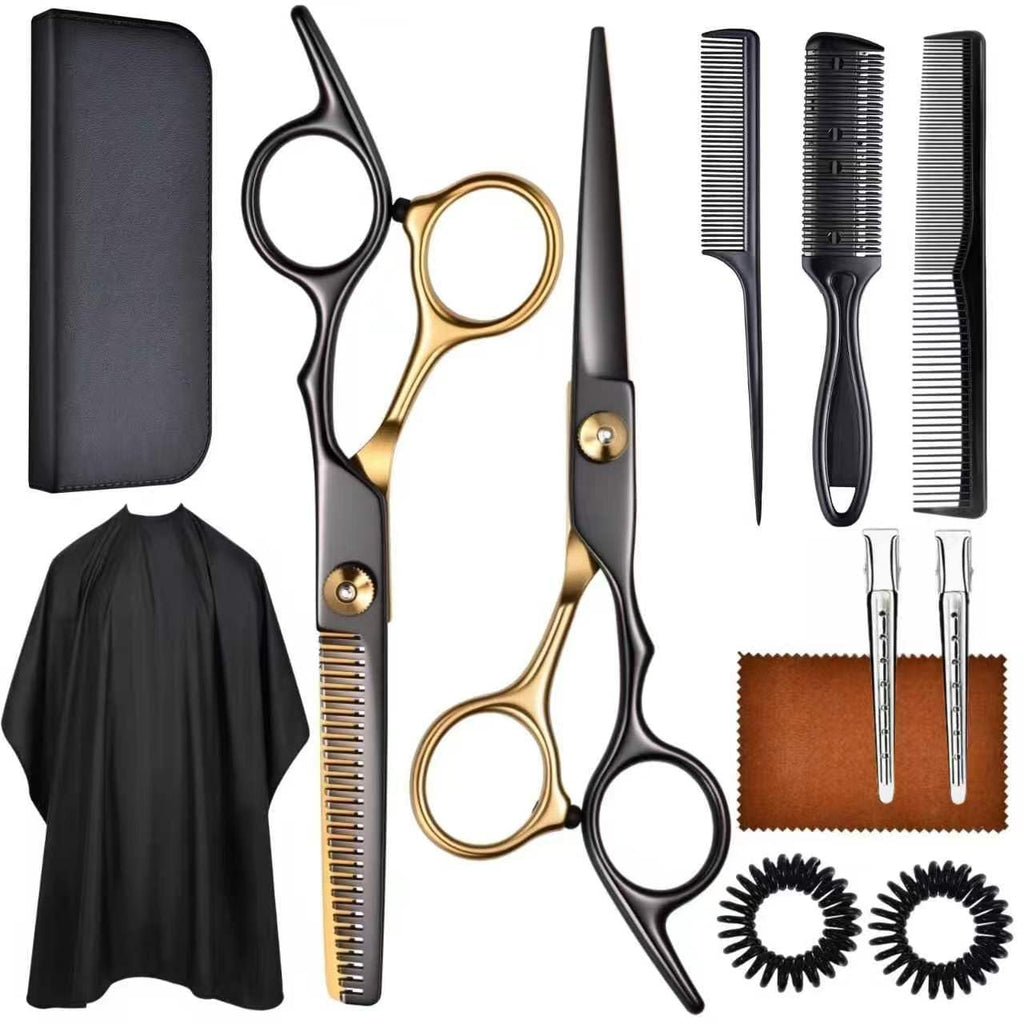 12 PCS Hair Cutting Scissors Kit, 6.5 Inch VG10 Shears for Home & Salon