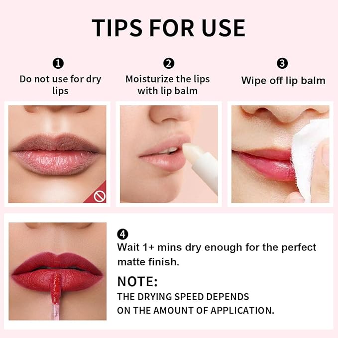 Oulac Matte Lipstick for Women Long Lasting, Light Pink | Lavender Lip Gloss, Waterproof Lip Stain, No Transfer, Creamy High Pigmented Formula with Rose Oil, Vegan & Cruelty-Free, M14