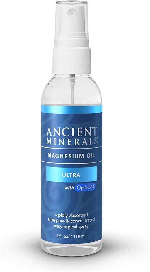 Ancient Minerals Magnesium Oil Spray Ultra with MSM, Zechstein, 4oz