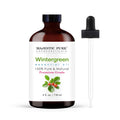 Majestic Pure Essential Oil with Glass Dropper - 100% Pure and Natural - Essential Oils for Diffuser, Aromatherapy, Soap and Candle Making, Wintergreen Essential Oil, Wintergreen Oil, 4 Fl Oz