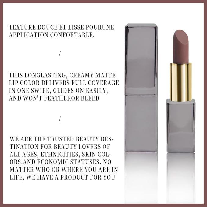 CAKAILA Brown Matte Cream Lipstick,Velvet Waterproof Long Lasting Smudge Proof for Women Lip Stick,Magic Lipstick 24 Hours Original Lip Liner Makeup,labiales mate 24 horas originales,Vegan,1 Count