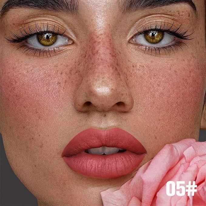 evpct Brownsih Red Peel Off Lip Stain Tints, Liquid Lipstick Lip Stain Long Lasting Waterproof for Women, Non-stick Cup Lipstick Peel Off Highly Pigmented Not Faded Smudge-proof Easy to Apply, 05#