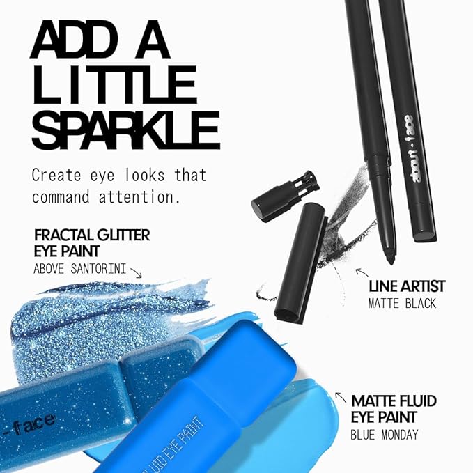 about-face Fractal Glitter Eye Paint | Sapphire | 0.13oz