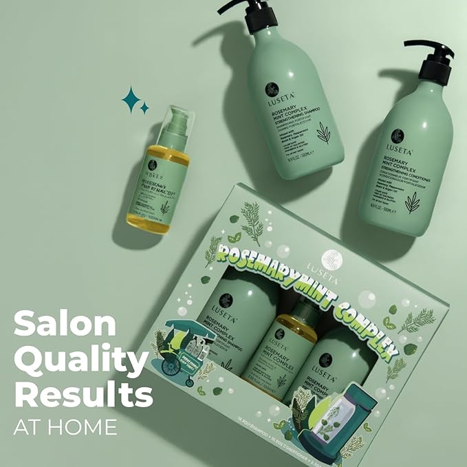 Luseta Rosemary Mint Hair Care Set for Thin Hair, Strengthening，Refreshing
